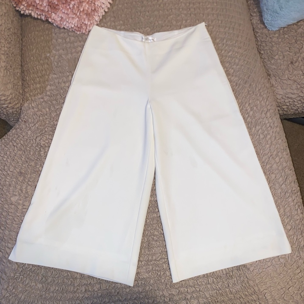 Beige size 10 women’s wide, legged, dress pants